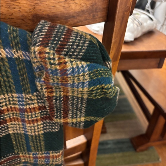 Ivy city Plaid holiday Dress in Green and Blue high end fully lined puffy sleeve - Picture 7 of 8